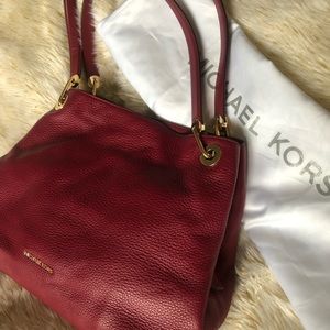 Michael Kors Raven Large Shoulder Bag - Dark Berry